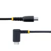 StarTech.com 6 jala (2 m) USB C laadimiskaabel, täisnurkne - 60 W PD 3A - vastupidav kiirlaadimis USB-C kaabel - must USB 2.0 USB-C - tugev aramiidkiuga tugevdatud - USB laadimisjuhe