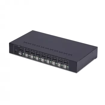 StarTech.com 8-pordiline DisplayPort KVM-lüliti 1U raami paigalduskomplektiga, 4K 60Hz DP 1.2, nupp- ja kiirklahvivahetus, 4-pordiline USB-jaotur, OS-sõltumatu, TAA-vastav