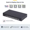 StarTech.com 8-pordiline DisplayPort KVM-lüliti 1U raami paigalduskomplektiga, 4K 60Hz DP 1.2, nupp- ja kiirklahvivahetus, 4-pordiline USB-jaotur, OS-sõltumatu, TAA-vastav
