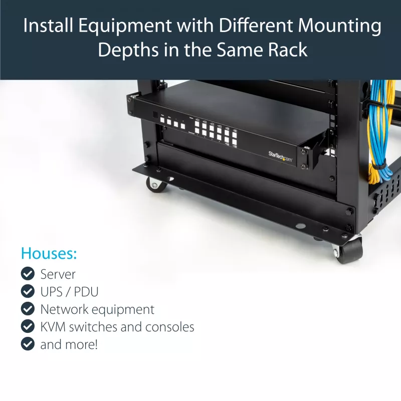 StarTech.com serveririiulite sügavuse adapterikomplekt - 1U