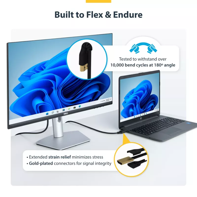 StarTech.com 6ft (2m) Slim HDMI 2.0 kaabel, paindlik Premium sertifitseeritud HDMI-juhe Ethernetiga, UHD 4K 60Hz HDR10, vastupidav aramiidkiust disain TPE-ümbrises