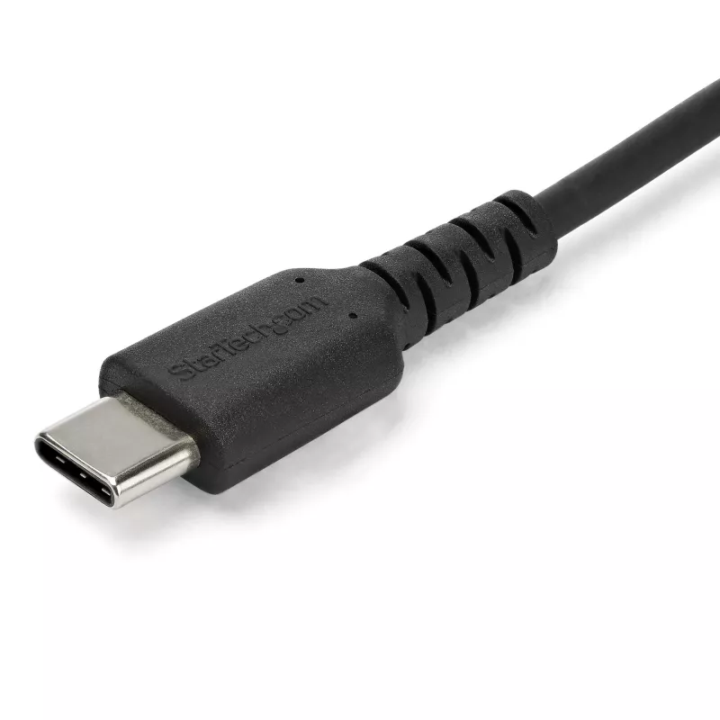StarTech.com 2m USB-A – USB-C laadimiskaabel – vastupidav kiirlaadimis- ja sünkroonimis-USB 2.0 – USB-C andmejuhe – tugev TPE-kate aramiidkiuga M/M 3A must – Samsung S10, iPad Pro, Pixel