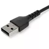 StarTech.com 2m USB-A – USB-C laadimiskaabel – vastupidav kiirlaadimis- ja sünkroonimis-USB 2.0 – USB-C andmejuhe – tugev TPE-kate aramiidkiuga M/M 3A must – Samsung S10, iPad Pro, Pixel