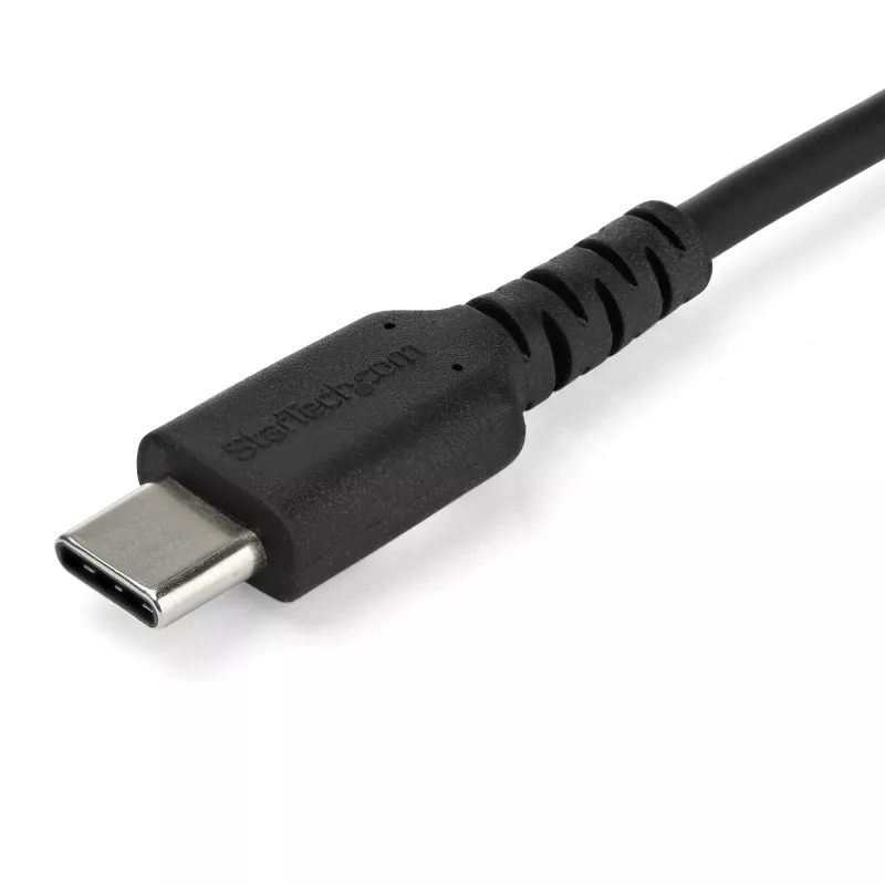 StarTech.com 2m USB-C laadimiskaabel - vastupidav kiirlaadimis- ja sünkroonimiskaabel USB 2.0 USB-C isaselt USB-C isasele sülearvuti laadimisjuhe - TPE-kate aramiidkiuga 60W must - Samsung S10 S20 iPad Pro MS Surface