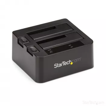 StarTech.com kahe pesaga USB 3.2 Gen 2 SATA-kõvaketta dokkimisjaam, USB 10Gbps kõvakettadokk, väline 2,5/3,5-tolline SATA I/II/III SSD/HDD dokkimisjaam, kuumvahetusega kõvakettapesa, pealtlaaditav