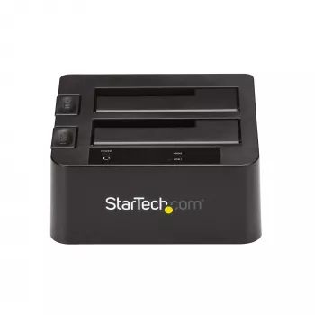 StarTech.com kahe pesaga USB 3.2 Gen 2 SATA-kõvaketta dokkimisjaam, USB 10Gbps kõvakettadokk, väline 2,5/3,5-tolline SATA I/II/III SSD/HDD dokkimisjaam, kuumvahetusega kõvakettapesa, pealtlaaditav