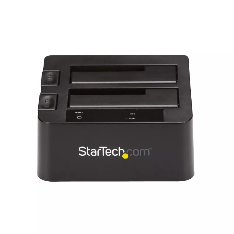 StarTech.com kahe pesaga USB 3.2 Gen 2 SATA-kõvaketta dokkimisjaam, USB 10Gbps kõvakettadokk, väline 2,5/3,5-tolline SATA I/II/III SSD/HDD dokkimisjaam, kuumvahetusega kõvakettapesa, pealtlaaditav