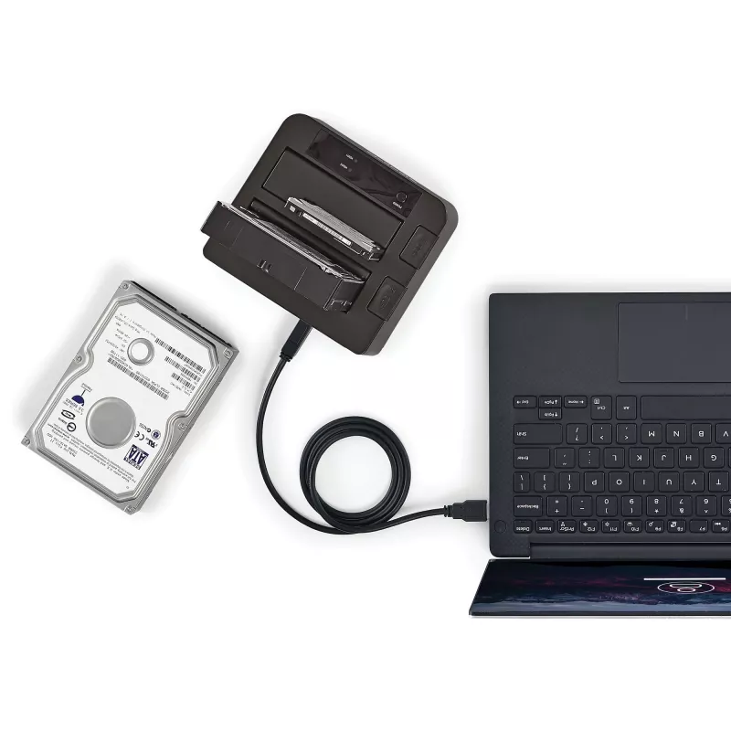 StarTech.com kahe pesaga USB 3.2 Gen 2 SATA-kõvaketta dokkimisjaam, USB 10Gbps kõvakettadokk, väline 2,5/3,5-tolline SATA I/II/III SSD/HDD dokkimisjaam, kuumvahetusega kõvakettapesa, pealtlaaditav