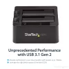 StarTech.com kahe pesaga USB 3.2 Gen 2 SATA-kõvaketta dokkimisjaam, USB 10Gbps kõvakettadokk, väline 2,5/3,5-tolline SATA I/II/III SSD/HDD dokkimisjaam, kuumvahetusega kõvakettapesa, pealtlaaditav