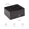 StarTech.com kahe pesaga USB 3.2 Gen 2 SATA-kõvaketta dokkimisjaam, USB 10Gbps kõvakettadokk, väline 2,5/3,5-tolline SATA I/II/III SSD/HDD dokkimisjaam, kuumvahetusega kõvakettapesa, pealtlaaditav