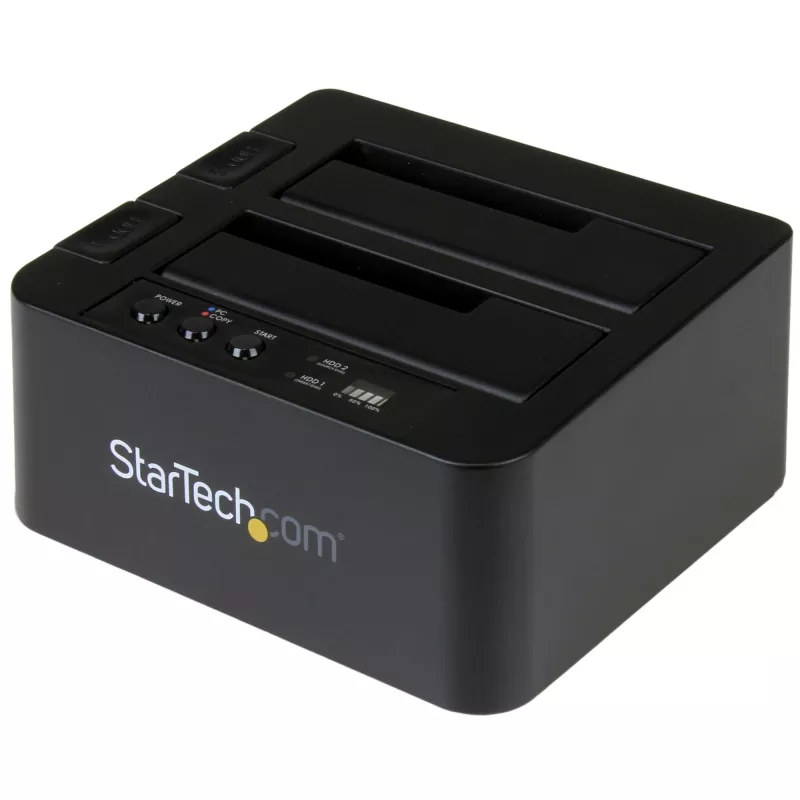 StarTech.com eraldiseisev kõvaketta duplikaator, kahe pesaga HDD/SSD kloonija/koopiamasin, USB 3.1 (10 Gbps) SATA III HDD/SSD dokkimisjaam, kõvaketta duplikaatordokk, kõvaketta kloonija