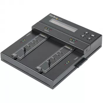 StarTech.com Eraldiseisev M.2 SATA ja M.2 NVMe duplikaator ja kustutaja – HDD/SSD kloonija/puhastaja M.2 PCIe AHCI/NVMe, M.2 SATA, 2,5/3,5-tolliste SATA-ketaste jaoks – väline kõvaketta kustutaja/duplikaator, TAA