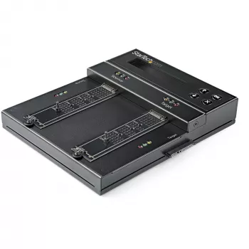 StarTech.com Eraldiseisev M.2 SATA ja M.2 NVMe duplikaator ja kustutaja – HDD/SSD kloonija/puhastaja M.2 PCIe AHCI/NVMe, M.2 SATA, 2,5/3,5-tolliste SATA-ketaste jaoks – väline kõvaketta kustutaja/duplikaator, TAA