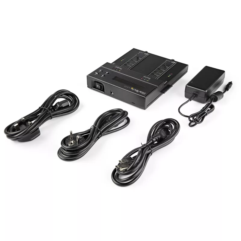 StarTech.com Eraldiseisev M.2 SATA ja M.2 NVMe duplikaator ja kustutaja – HDD/SSD kloonija/puhastaja M.2 PCIe AHCI/NVMe, M.2 SATA, 2,5/3,5-tolliste SATA-ketaste jaoks – väline kõvaketta kustutaja/duplikaator, TAA