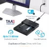 StarTech.com Eraldiseisev M.2 SATA ja M.2 NVMe duplikaator ja kustutaja – HDD/SSD kloonija/puhastaja M.2 PCIe AHCI/NVMe, M.2 SATA, 2,5/3,5-tolliste SATA-ketaste jaoks – väline kõvaketta kustutaja/duplikaator, TAA