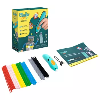 3Doodler Start Plus 3D-pliiats 0,77 mm türkiissinine, kollane