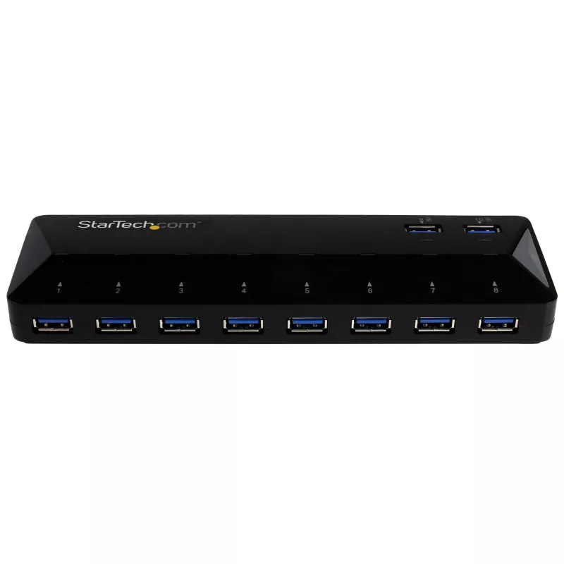StarTech.com 10-pordiline USB 3.0 jaotur laadimis- ja sünkroonimisportidega – 2 x 1,5 A porti
