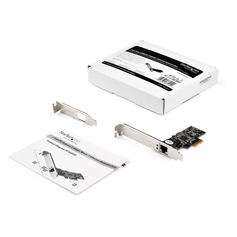 StarTech.com 2,5 Gbps 2,5 GBASE-T PCIe võrgukaart, sisemine, juhtmega, PCI Express, Ethernet, 2500 Mbit/s, must
