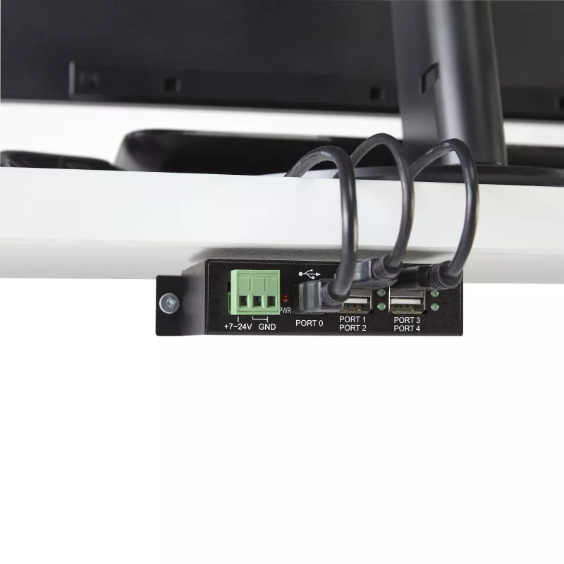 StarTech.com 4-pordiline USB 2.0 jaotur – metallist tööstuslik USB-A jaotur – DIN-liistule, seinale või lauale kinnitatav USB-andmejaotur – TAA-le vastav USB-laiendusjaotur