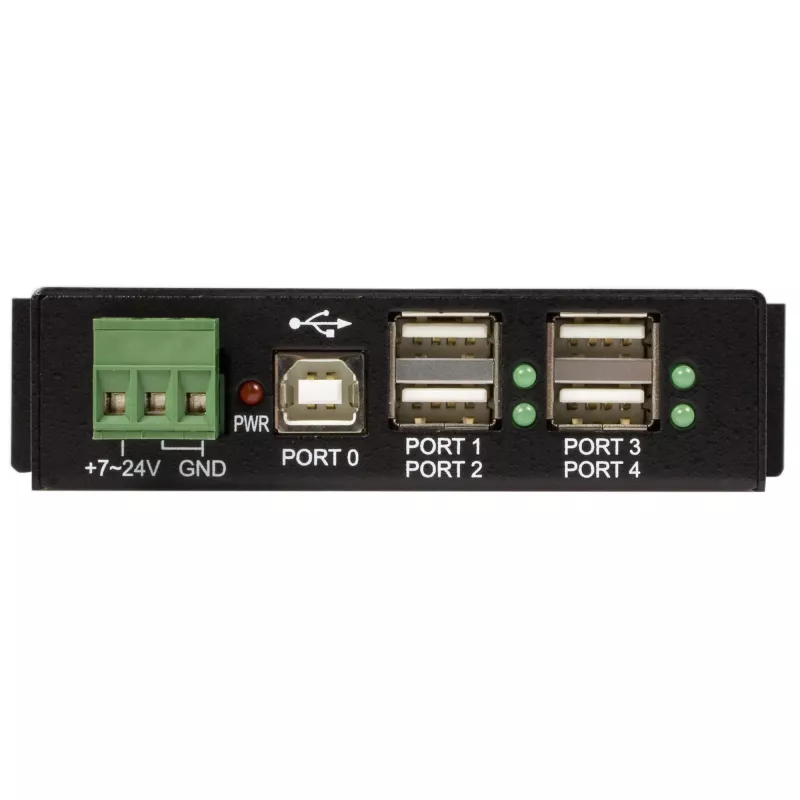 StarTech.com 4-pordiline USB 2.0 jaotur – metallist tööstuslik USB-A jaotur – DIN-liistule, seinale või lauale kinnitatav USB-andmejaotur – TAA-le vastav USB-laiendusjaotur
