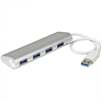 StarTech.com 4-pordine USB-jaotur, USB-A kuni 4x USB-A porti, USB 5 Gbps, töökindel disain, siinil töötav, kaasaskantav sülearvuti USB 3.0 jaotur