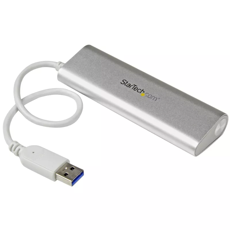StarTech.com 4-pordine USB-jaotur, USB-A kuni 4x USB-A porti, USB 5 Gbps, töökindel disain, siinil töötav, kaasaskantav sülearvuti USB 3.0 jaotur