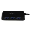 StarTech.com Portatiivne 4-pordiline SuperSpeed Mini USB 3.0 jaotur – Must~Portatiivne 4-pordiline SuperSpeed Mini USB 3.0 jaotur – 5 Gbit/s – Must