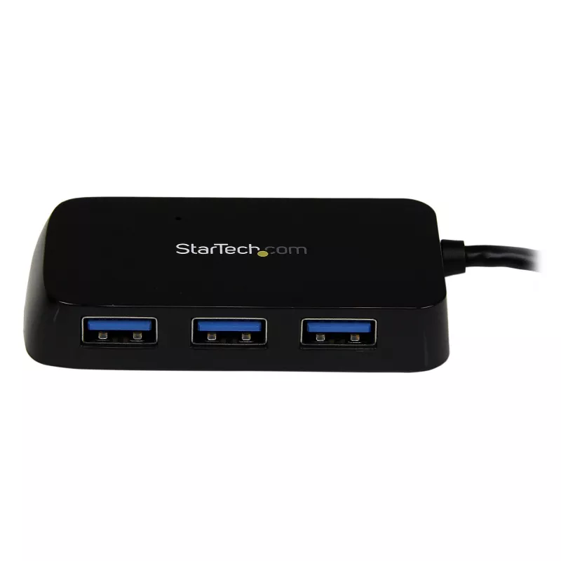 StarTech.com Portatiivne 4-pordiline SuperSpeed Mini USB 3.0 jaotur – Must~Portatiivne 4-pordiline SuperSpeed Mini USB 3.0 jaotur – 5 Gbit/s – Must