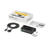 StarTech.com 7-pordiline USB 2.0 jaotur - tööstuslik metallist USB-A jaotur ESD-kaitse ja 350 W liigpingekaitsega - DIN-siini, seina- või lauakinnitus - TAA vastav USB laiendusjaotur