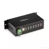 StarTech.com 7-pordiline USB 2.0 jaotur - tööstuslik metallist USB-A jaotur ESD-kaitse ja 350 W liigpingekaitsega - DIN-siini, seina- või lauakinnitus - TAA vastav USB laiendusjaotur