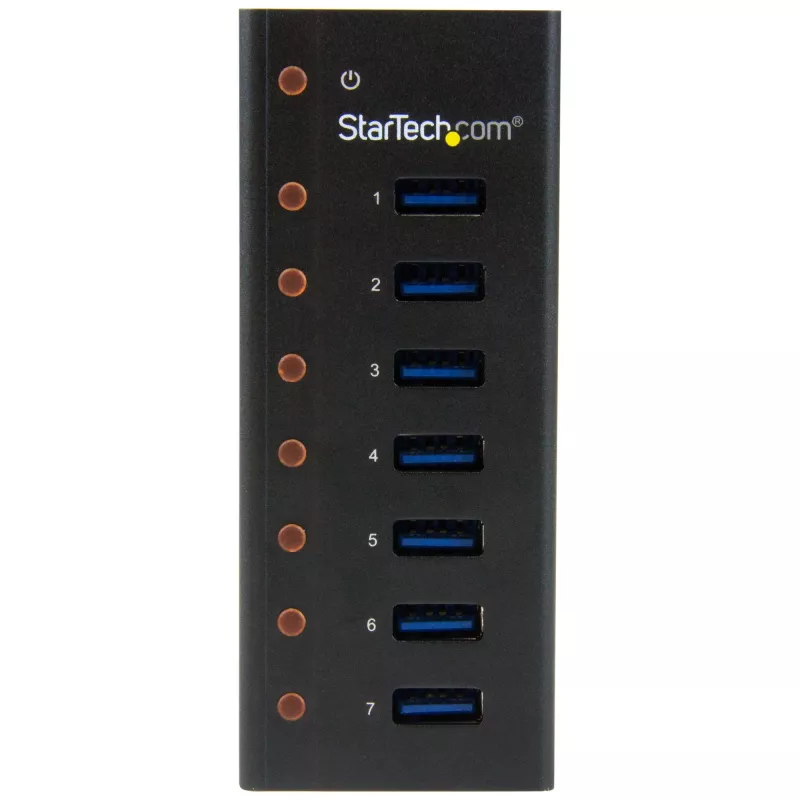 StarTech.com 7-pordiline USB 3.0 jaotur – laua- või seinale kinnitatav metallkorpus~7-pordiline USB 3.0 jaotur (5 Gbit/s) – laua- või seinale kinnitatav metallkorpus