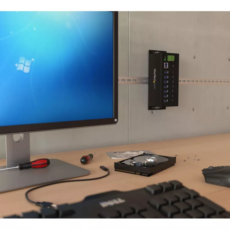 StarTech.com 7-pordiline tööstuslik USB 3.0 jaotur ESD-kaitsega