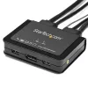 StarTech.com 2-pordiline DisplayPort KVM-lüliti - 4K 60Hz - kompaktne kahepordiline UHD DP 1.2 USB lauaarvuti KVM-lüliti 1,2 m kaablite ja heliga - siinitoiteline ja kauglülitusega - MacBook ThinkPad