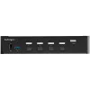 StarTech.com 4 pordiga HDMI KVM-lüliti – ühe monitori 4K 60Hz Ultra HD HDR – lauaarvuti HDMI 2.0 KVM-lüliti 2 pordiga USB 3.0 jaoturi (5 Gbit/s) ja 4x USB 2.0 HID, heliga – kiirklahvidega lülitamine – TAA