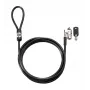 HP Keyed kaabel Lock 10 mm, 1,83 m, ümarvõti, tsingitud teras, must