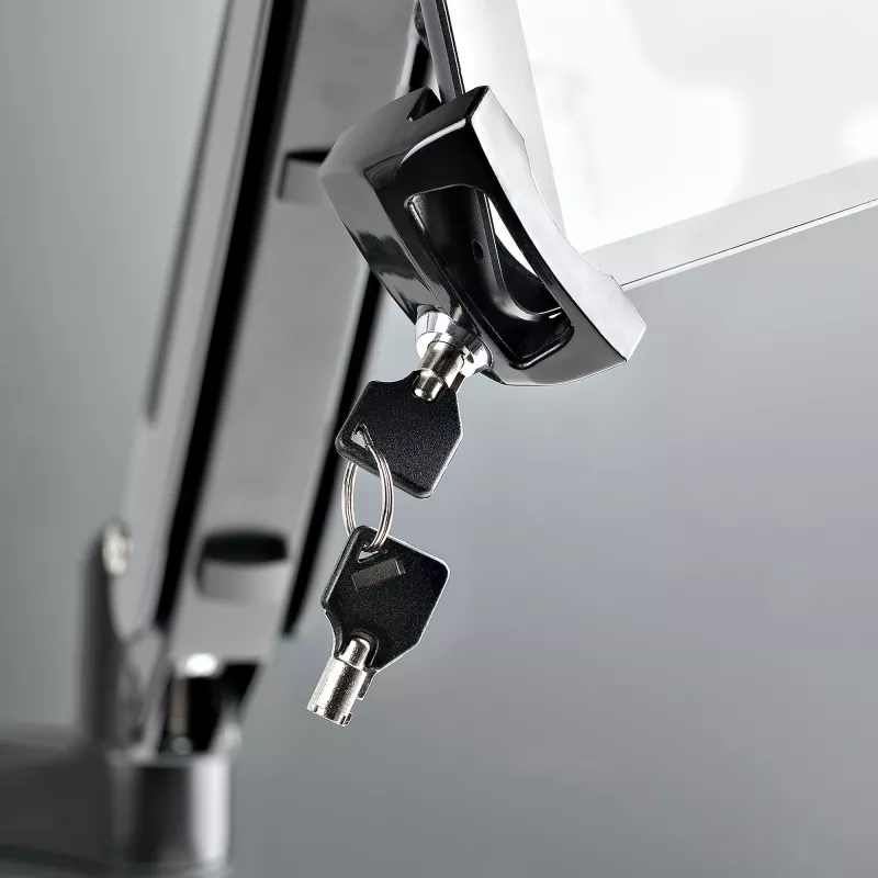 StarTech.com VESA kinnitusadapter tahvelarvutitele 7,9–12,5 tolli – kuni 2 kg (4,4 naela) – 75x75/100x100 VESA mustrid – universaalne varguskindel tahvelarvuti VESA kinnitusklamber – turvaline tahvelarvuti kinnitus – must