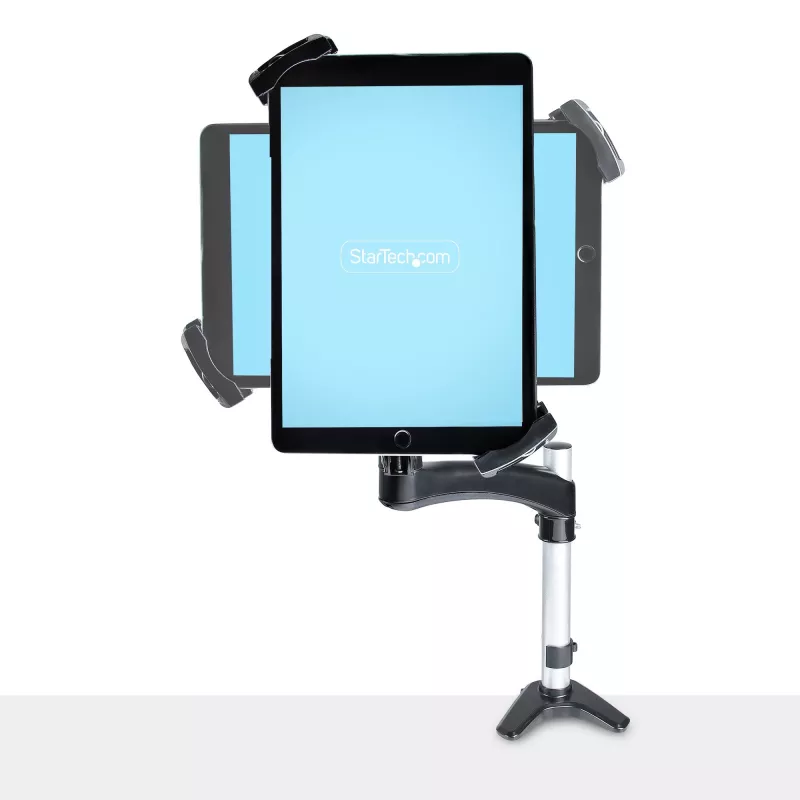 StarTech.com VESA kinnitusadapter tahvelarvutitele 7,9–12,5 tolli – kuni 2 kg (4,4 naela) – 75x75/100x100 VESA mustrid – universaalne varguskindel tahvelarvuti VESA kinnitusklamber – turvaline tahvelarvuti kinnitus – must