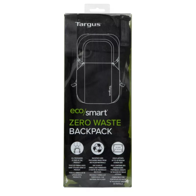 Igapäevane seljakott Targus Zero Waste Must Taaskasutatud plastik 21L