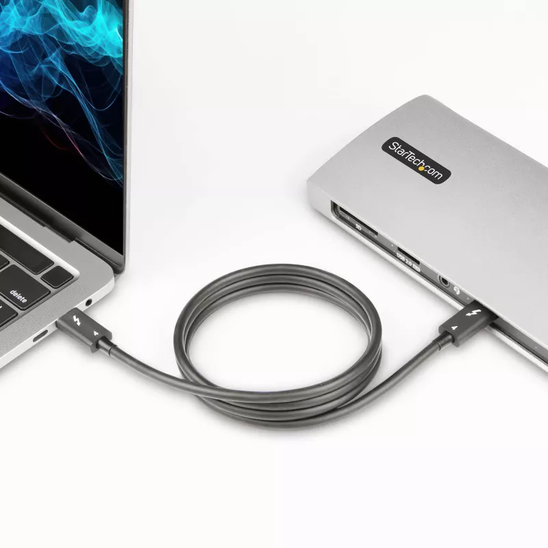 StarTech.com 3jalga (1m) Thunderbolt 4 kaabel - 40Gbps - 100W PD - 4K/8K Video - Inteli sertifitseeritud Thunderbolt kaabel - Ühildub USB4/Thunderbolt 3/USB 3.2/USB USB-C/DisplayPort