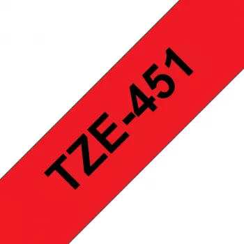 Brother TZE-451 sildivalmistuslint must punasel TZ