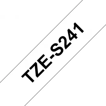 Brother TZE-S241 sildistuslint Must valgel TZ