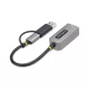 StarTech.com 2.5GbE USB-C–Etherneti adapter USB-A-muunduriga, NBASE-T NIC, USB 3.0 USB-C 2.5/1G mitme kiirusega võrk, Thunderbolti ühilduv, Windows ja Mac