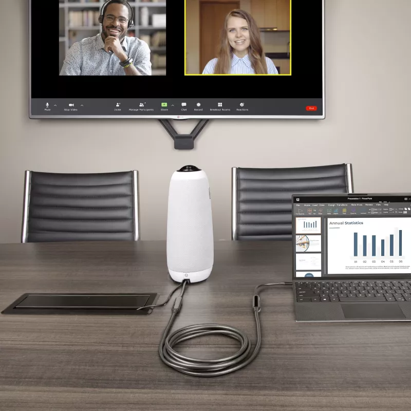 StarTech.com 3m (10 jalga) Aktiivne USB-C kaabel, USB 3.2 Gen 2 10Gbps, pikk USB USB-C andmeedastuskaabel, 60W toiteedastus, 8K 60Hz, DP 1.4 Alt Mode koos HBR3/HDR10/MST/DSC 1.2/HDCP 2.2-ga – USB C-C kaabel