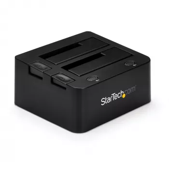 StarTech.com Dual-Bay USB 3.0 to SATA and IDE Hard Drive Docking Station, USB Hard Drive Dock, External 2.5/3.5 inch SATA I/II/III and IDE (40 pin) SSD/HDD Docking Station, Hot-Swap Hard Drive Bays, Top-Loading