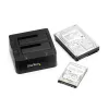 StarTech.com Dual-Bay USB 3.0 to SATA and IDE Hard Drive Docking Station, USB Hard Drive Dock, External 2.5/3.5 inch SATA I/II/III and IDE (40 pin) SSD/HDD Docking Station, Hot-Swap Hard Drive Bays, Top-Loading
