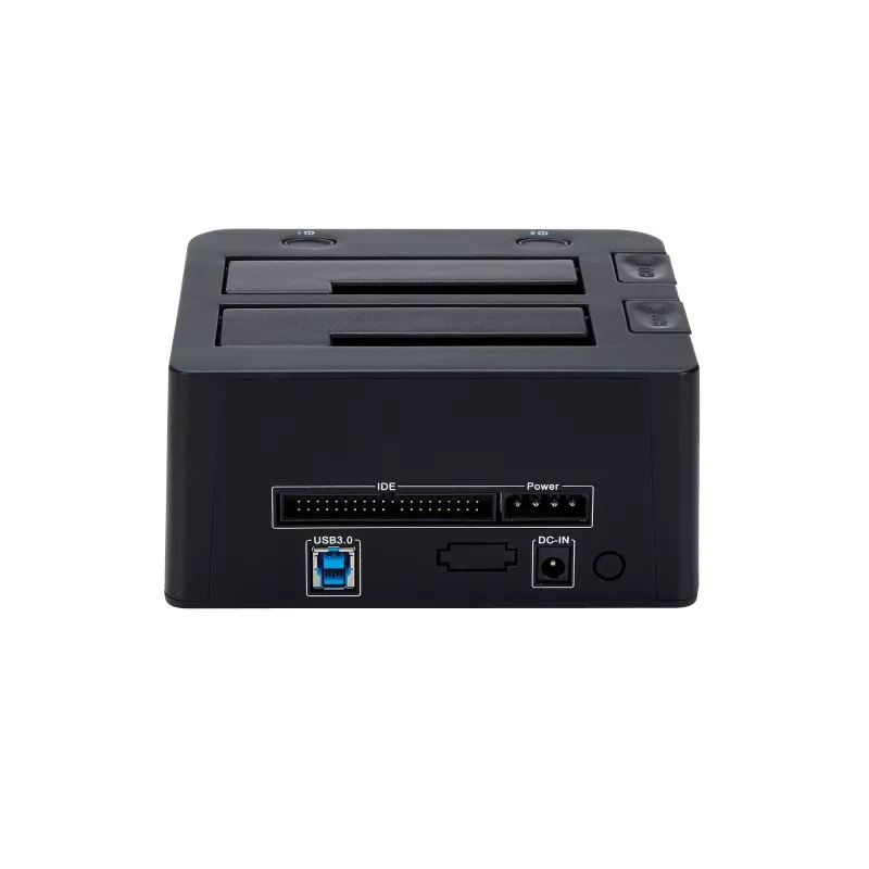 StarTech.com Dual-Bay USB 3.0 to SATA and IDE Hard Drive Docking Station, USB Hard Drive Dock, External 2.5/3.5 inch SATA I/II/III and IDE (40 pin) SSD/HDD Docking Station, Hot-Swap Hard Drive Bays, Top-Loading