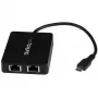 StarTech.com USB-C – kahe Gigabit Etherneti ja USB (tüüp-A) pordiga adapter