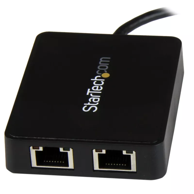 StarTech.com USB-C – kahe Gigabit Etherneti ja USB (tüüp-A) pordiga adapter