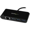 StarTech.com USB-C Etherneti adapter 3-pordilise USB 3.0 jaoturi ja toiteedastusega