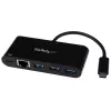 StarTech.com USB-C Etherneti adapter 3-pordilise USB 3.0 jaoturi ja toiteedastusega